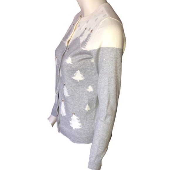 Talbots Petite Winterly Cardigan classic crewneck long sleeve sweater Size SP - Picture 4 of 15